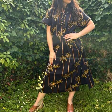 Vestido pijamero palmeras