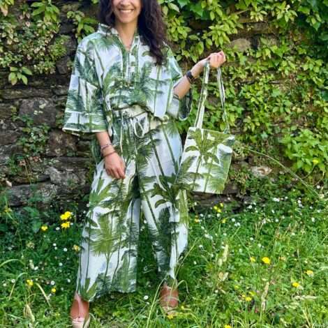 Conjunto pijamero palmeras