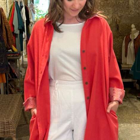 Vestido camisero cuello