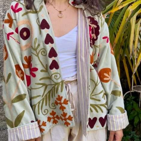 Chaqueta terciopelo bordada