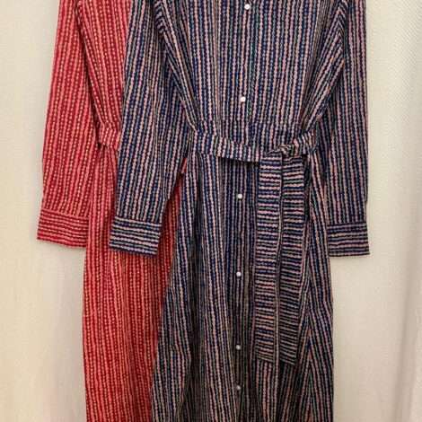 Vestido camisero bicolor