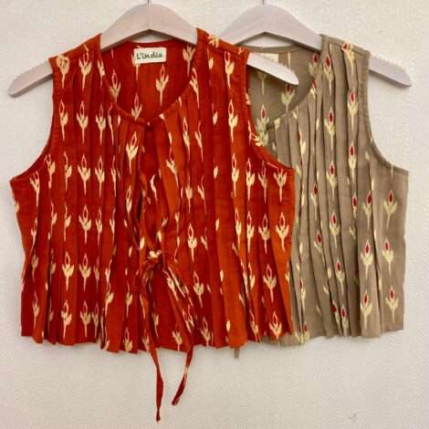 Top estampado frunce
