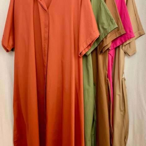 Vestido popelin lazo bajo
