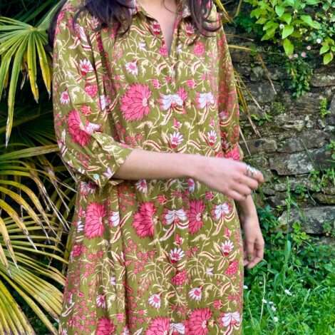 Vestido camisero midi