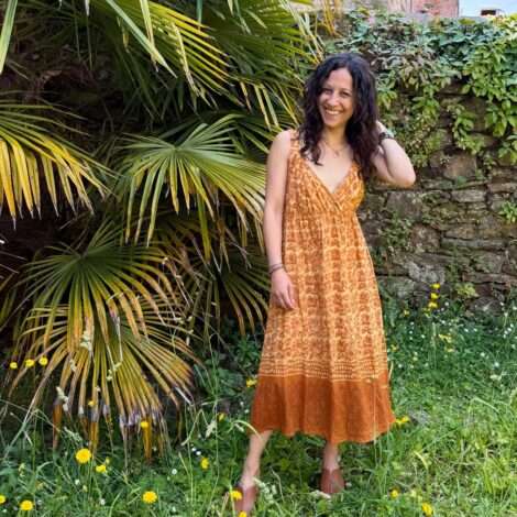Vestido tiras estampado
