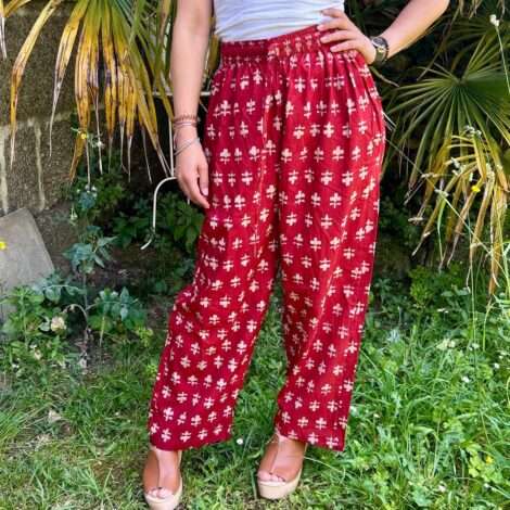 Pantalón goma estampado