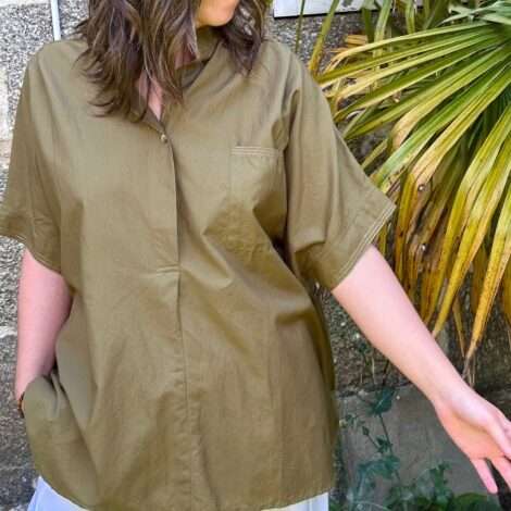 Camisa bolsillo silk cotton