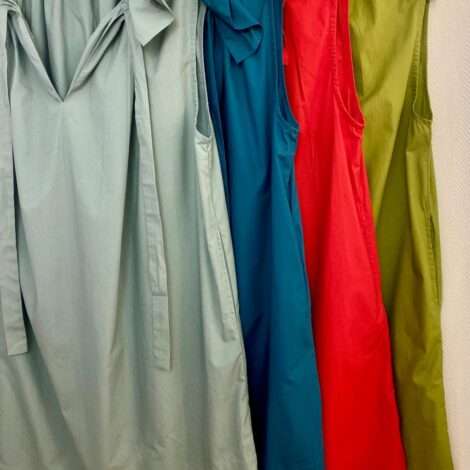 Vestido popelin cuello