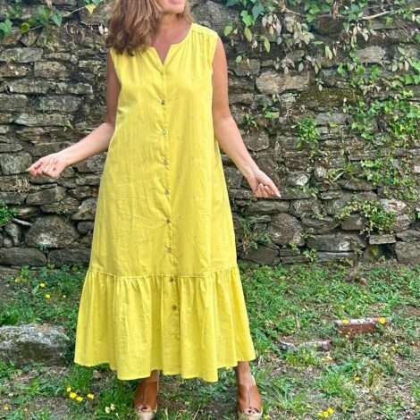 Vestido detalle plata