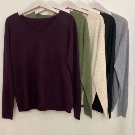 Jersey fino cuello pico