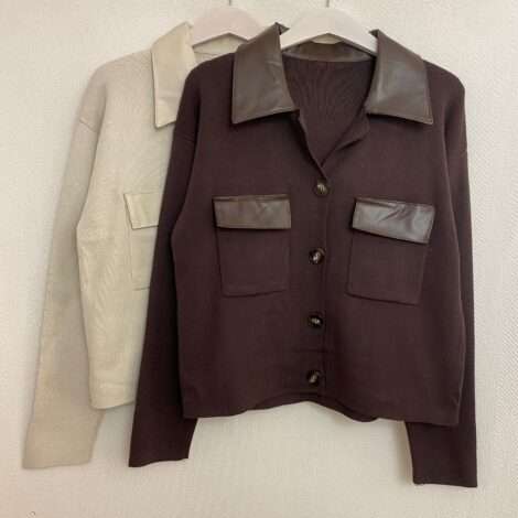 Chaqueta detalle piel