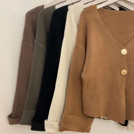 Chaqueta botón dorado