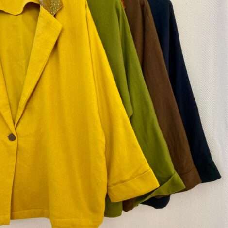 Chaqueta lana detalle seda