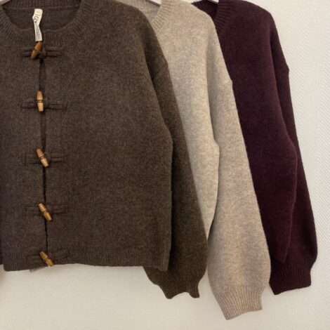 Chaqueta punto botones madera