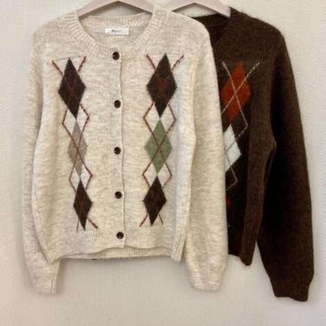 Chaqueta punto rombos