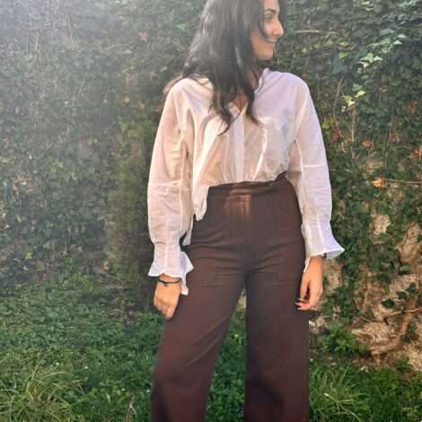 Pantalón lana recto
