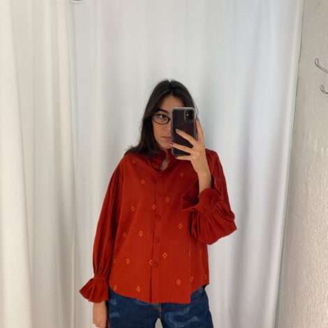 Blusa bordado rombos